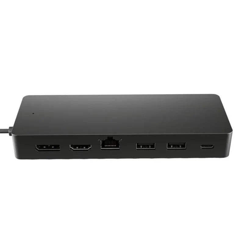Hub HP 7 portas 10 100 1000 Mbps USB 3.2 Gen 2 USB-C 65W Preto