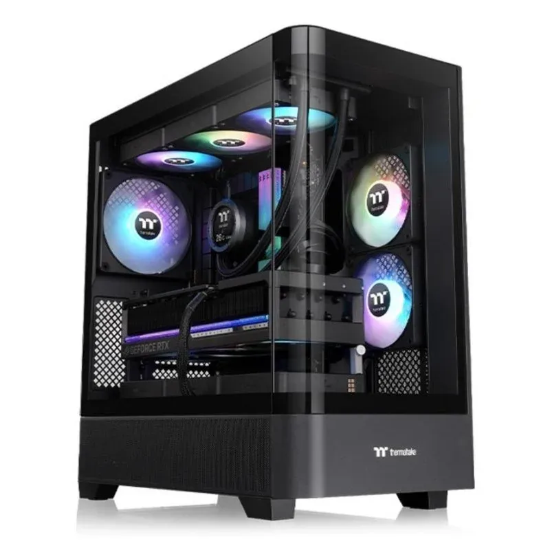 Caixa de Computador Thermaltake View 290 TG ARGB Caixa ATX com Vidro Temperado Preta