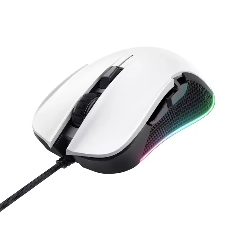 RATO GAMING Trust 7200DPI / 6 botões / RGB / USB / Branco - GXT922 YBAR