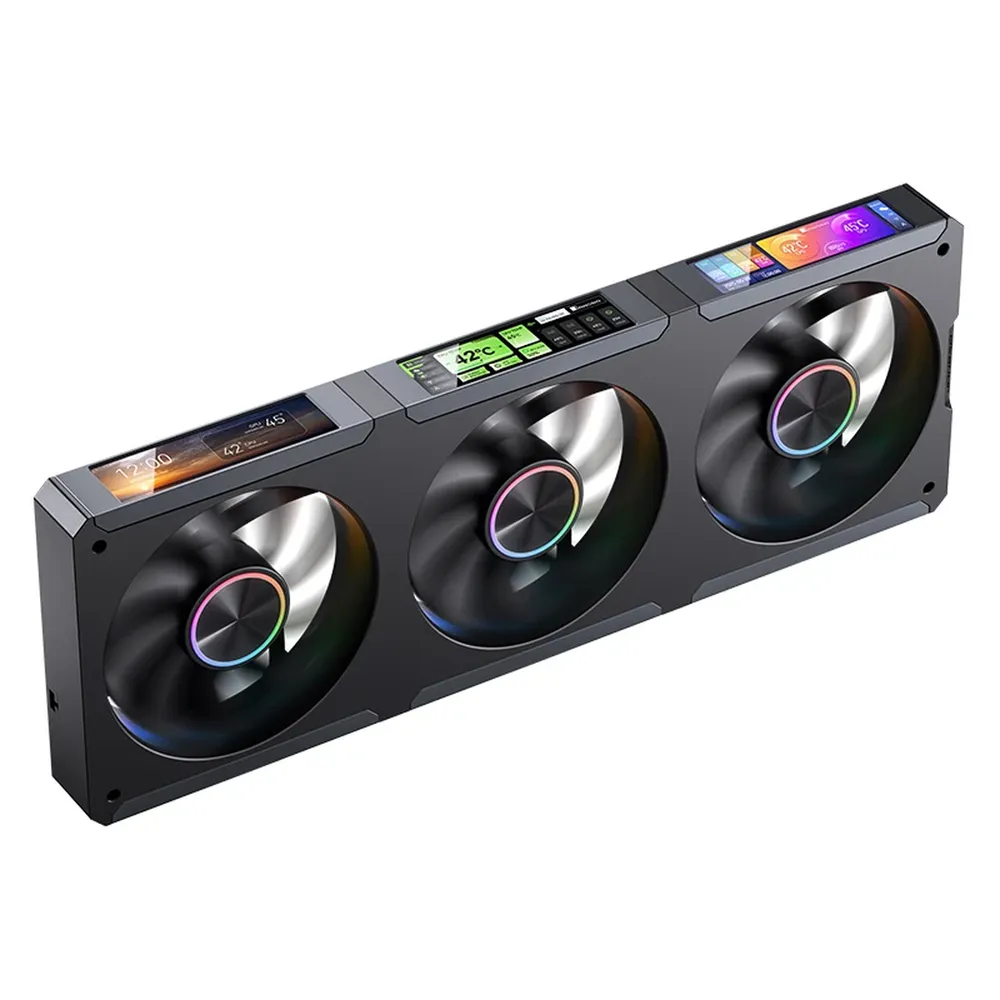 Ventoinha Jonsbo ZC-360 RGB Single-Frame LCD Pretas - Tripla Ventoinha 120mm ( 360mm )