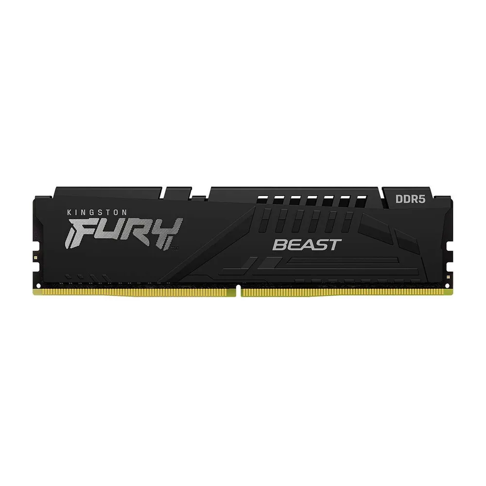 Memória RAM UDIMM Kingston Fury Beast 16GB (1x16GB) DDR5-6000MHz (AMD Expo/Intel XMP) CL36 (36-38-38) 1.25V 1Rx8 Preta