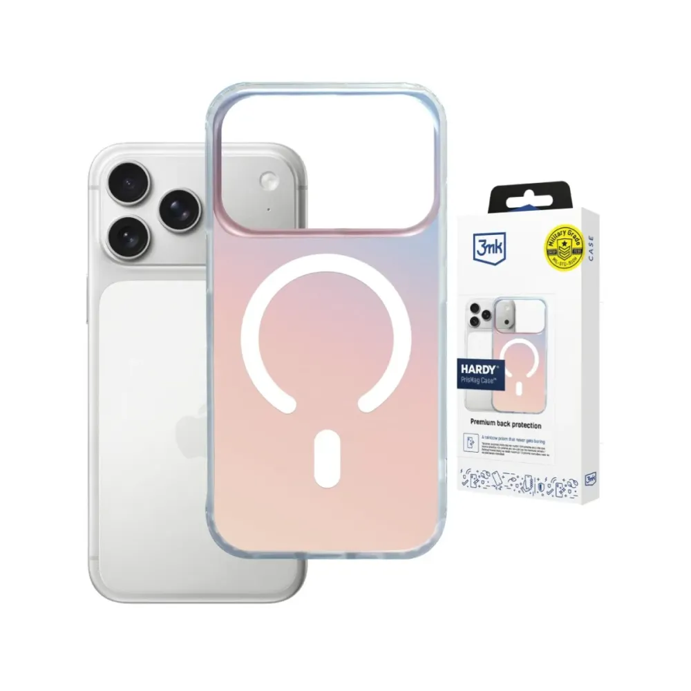 Capa 3MK Hardy PrisMag Case iPhone 17 Pro Max Holográfica