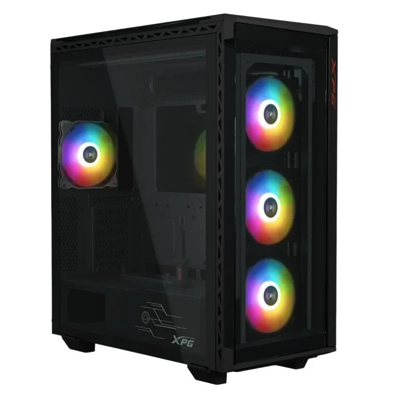 Caixa de Computador Gabinete PC XPG BATTLECRUISER II ST Midi Tower RGB Gaming Preto