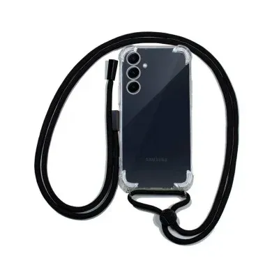 Capa Silicone Samsung Galaxy A55 5G c/ Corda Transparente