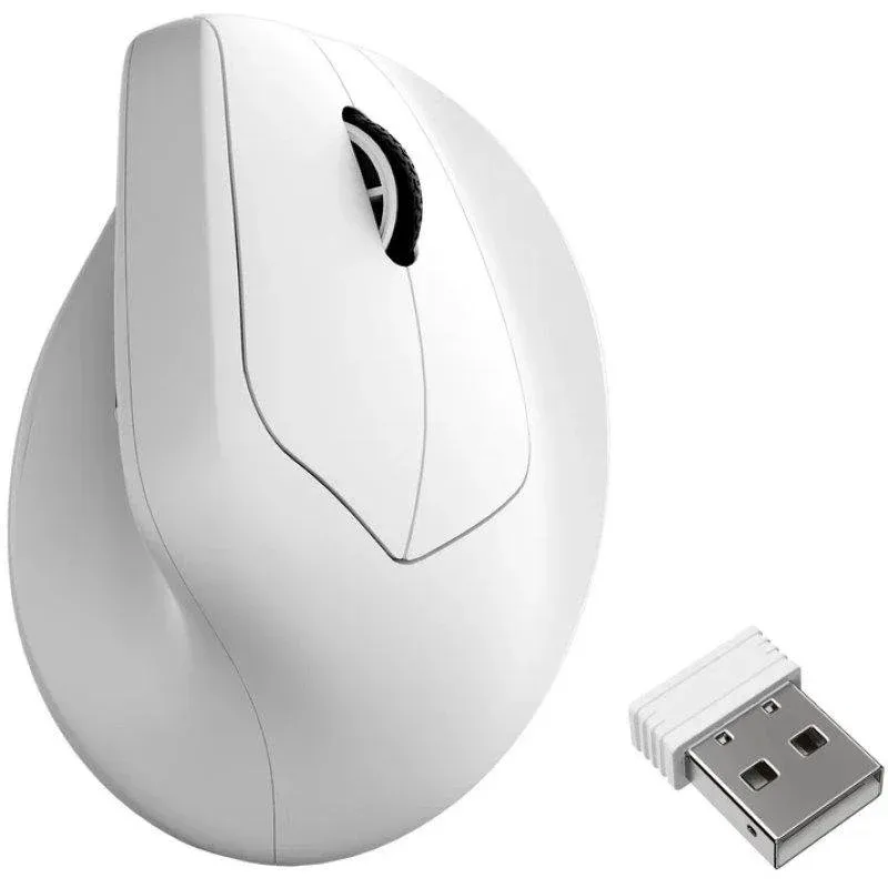 Keychron M5 Rato Vertical Sem Fios com 30000 DPI, PixArt 3950 e Scroll Lateral Branco