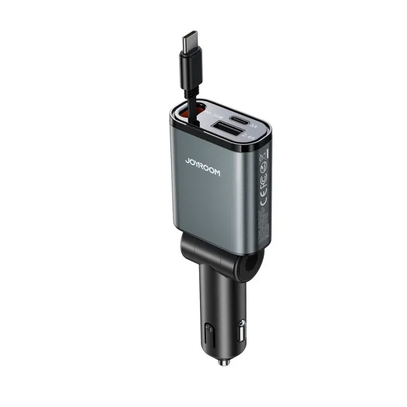Carregador Joyroom 3 em 1 45 W Cabo USB-C Retrátil