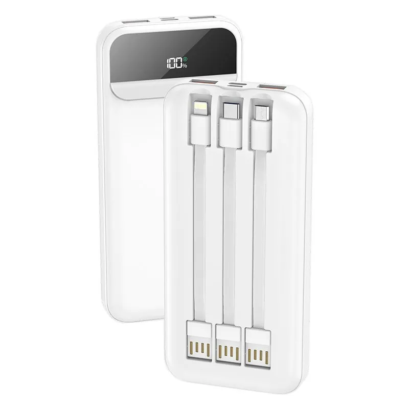 Cool Power Bank 10.000 mAh Carga Rápida 22.5W 3 Cabos Branco