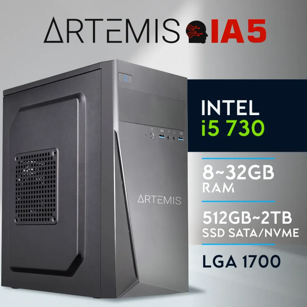 PC Gaming ARTEMIS-IA-I5730 - I5 14400F | GT730 4GB | 16GB | SSD 512