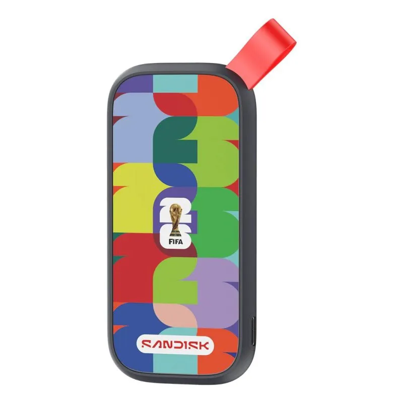 Disco Rígido SanDisk SDSSDE30F 1TB SSD USB-C 800MB/s Multicolor FIFA 2026