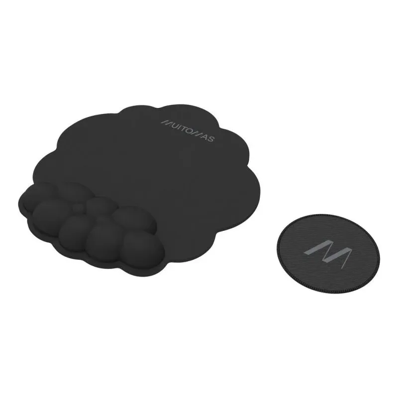 Tapete Muitomas MOUSEPADBK Preto Descanso de Pulso Pack 2