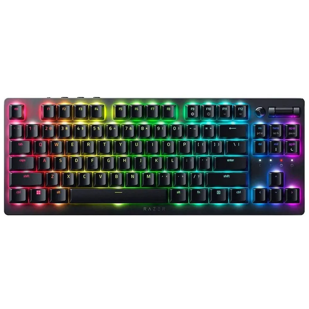 Teclado Mecânico Razer DeathStalker V2 Pro TKL Wireless/Bluetooth RGB Linear Optical Switch (Red) US