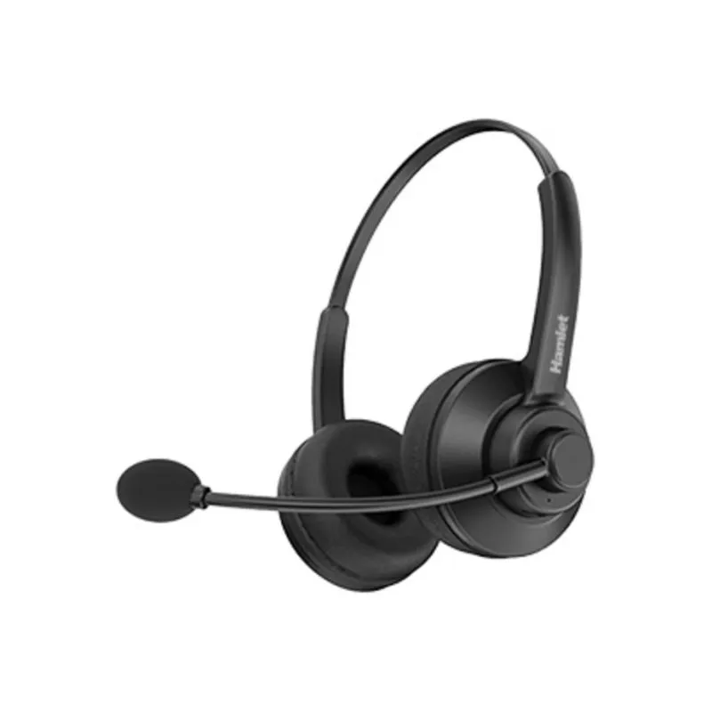 Auriculares Hamlet HHEADM-BTS sem fios Bluetooth para chamadas e música preto