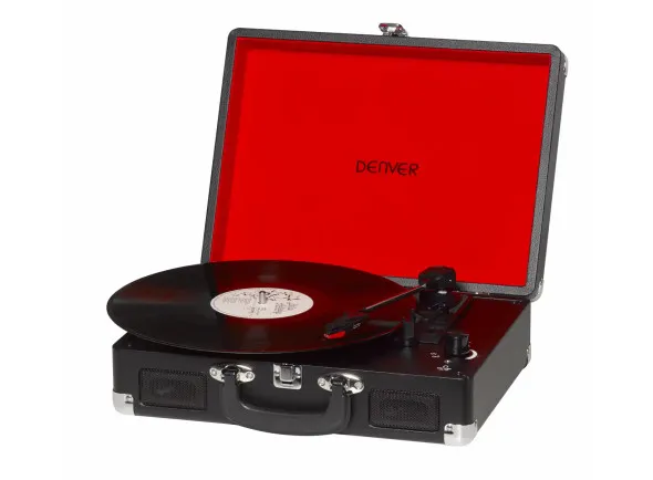 Gira-Discos 3/45/78Rpm Vintage 2X 1W (Preto) - Denver