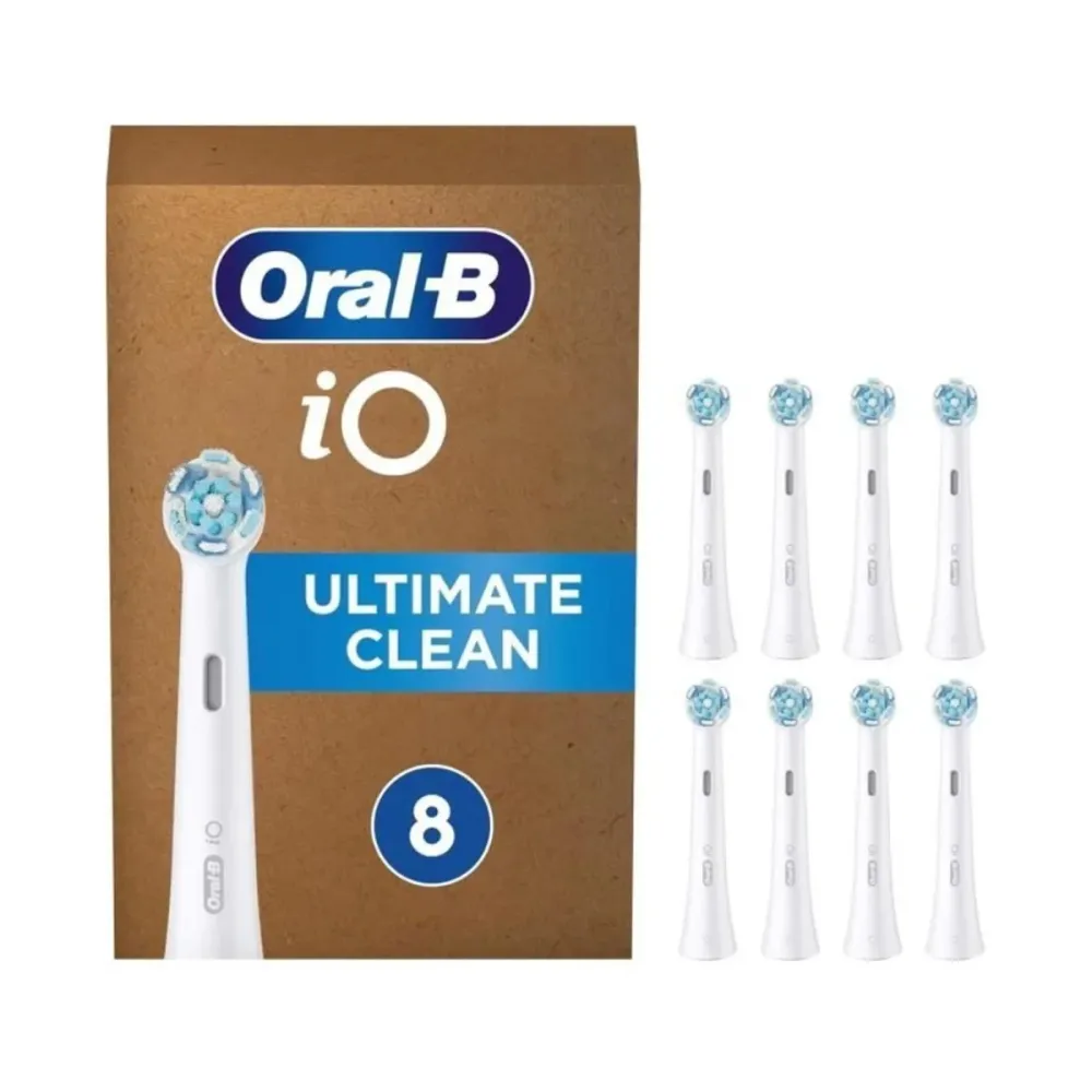 Cabeças de Escova de Dentes Oral-B iO Ultimate Clean Brancas (8 unidades)
