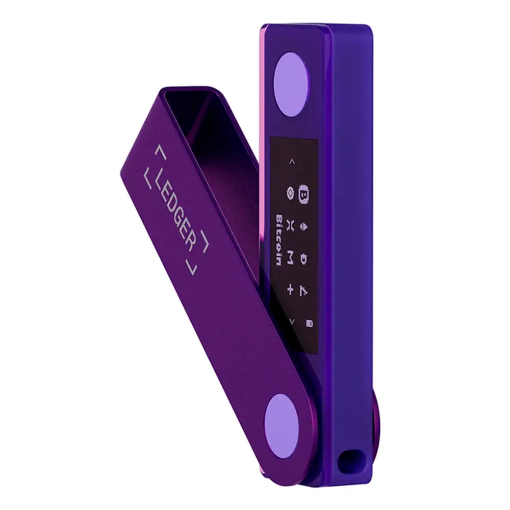 Carteira Ledger Nano X Crypto USB-C/Bluetooth Crypto Hardware Wallet Purple Amethyst