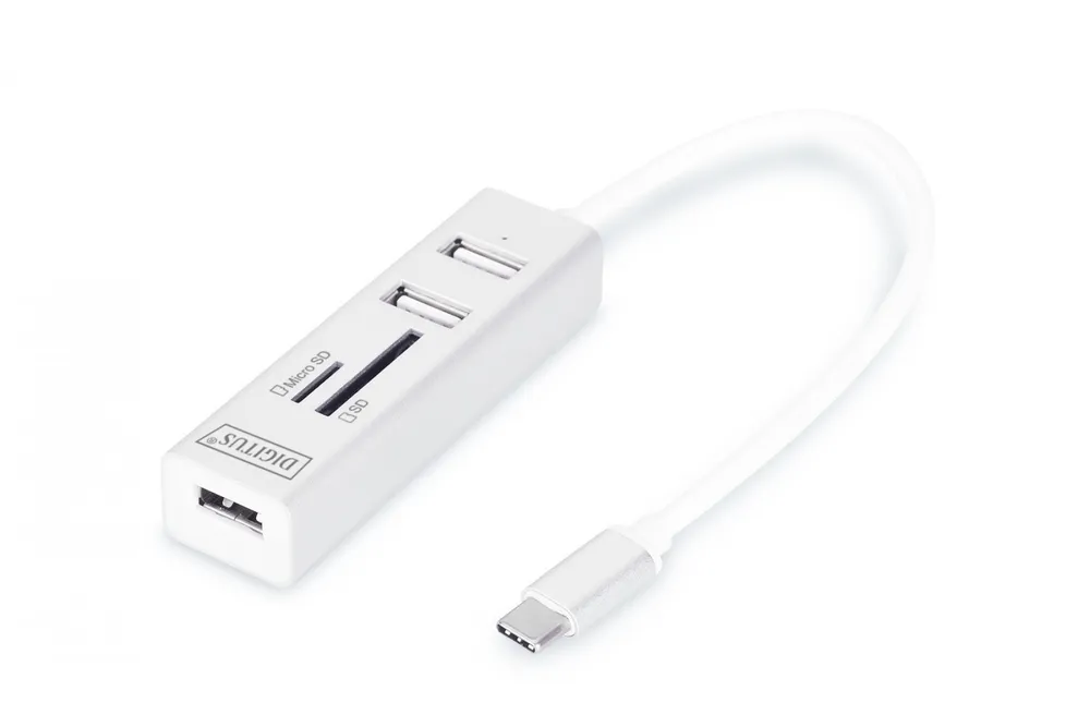 Digitus USB Type-C™ OTG 3-Port HUB + Card Reader DA-70243