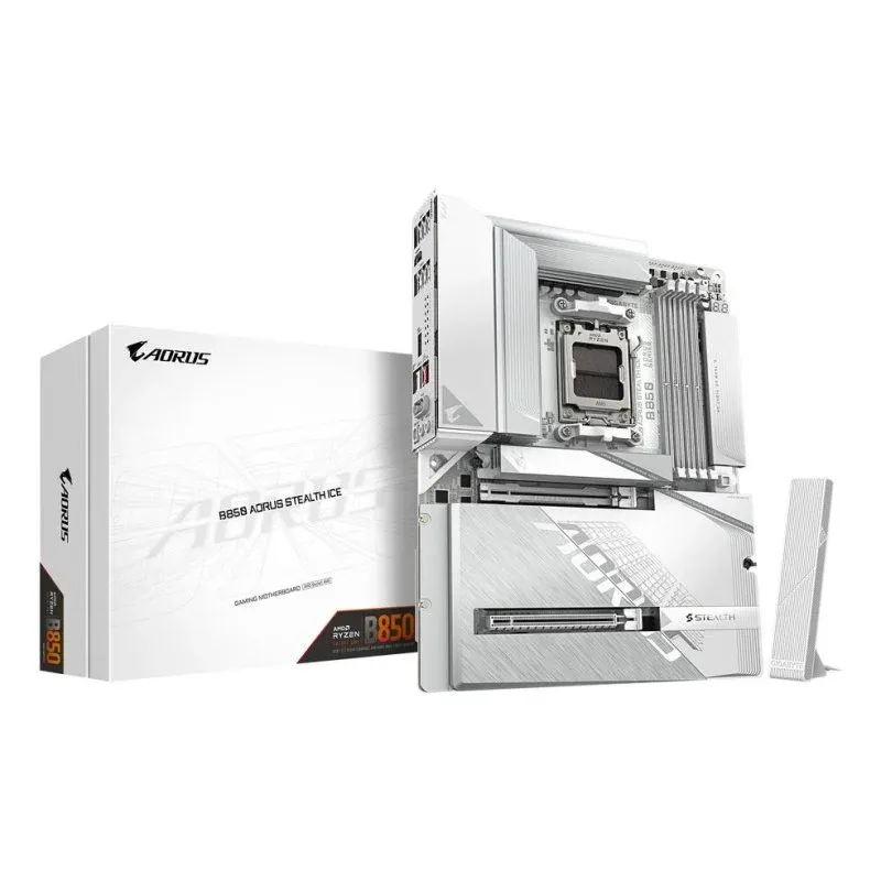 Motherboard Gigabyte B850 AORUS STEALTH ICE B850 AM5 DDR5 ATX WiFi 7 RGB 5GbE