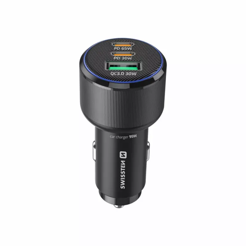 Swissten - Car charger 95W (2x USB-C PD + 1x USB-A)