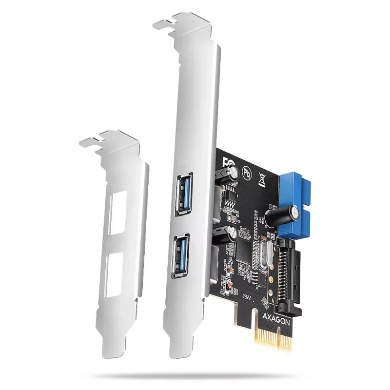 Adaptador PCIe AXAGON PCEU-232RS PCIe card - 2+2x USB 5Gbps port, SATA power