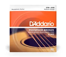 Jogo Cordas Guitarra Acústica D'Addario EJ42 Resophonic 016-056