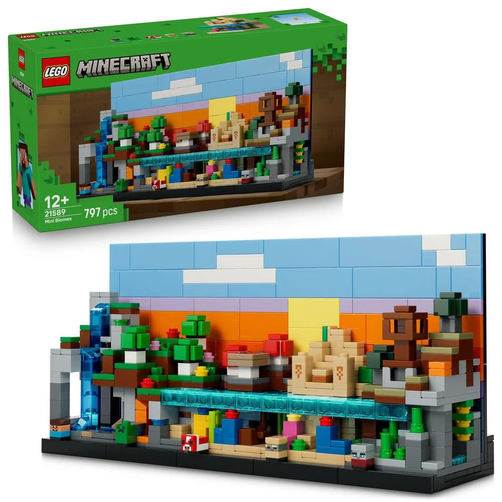 LEGO Minecraft: Minibiomas | Idades 12+ | 797 Peças | Item 21589