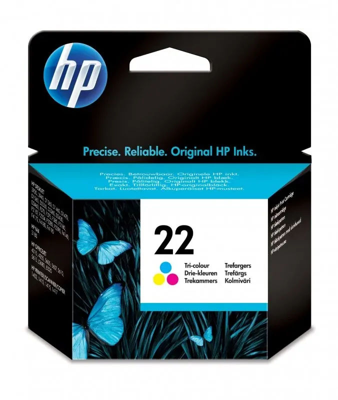 HP 22 Inkjet Print Cartridge, tri-colour (5 ml)