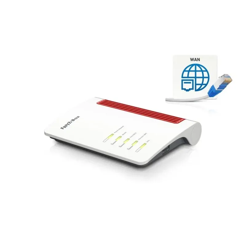 Router AVM FRITZ!Box 4050 WiFi 6 Dupla Banda 2400 Mbps Ethernet USB