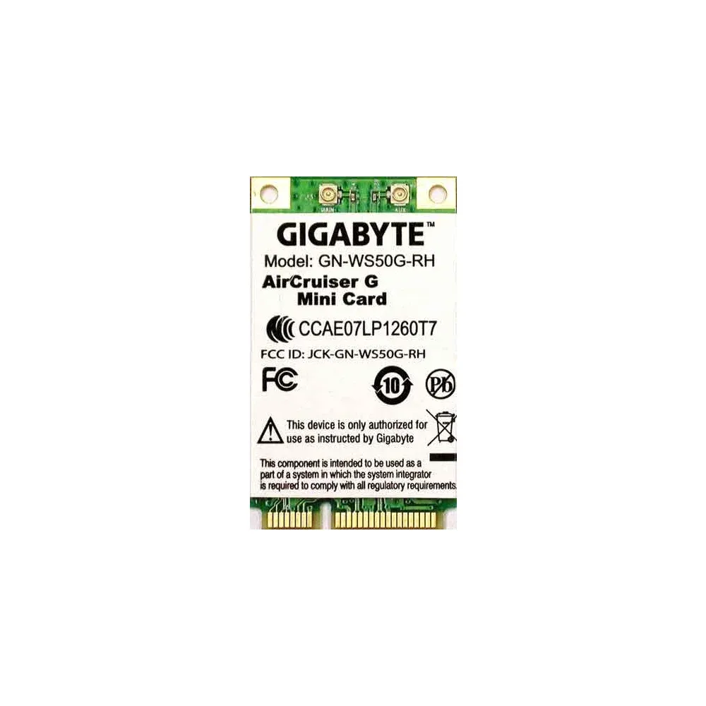 PLACA MINI PCI WS50 WIRELESS GIGABYTE 54MBPS NOTEBOOK