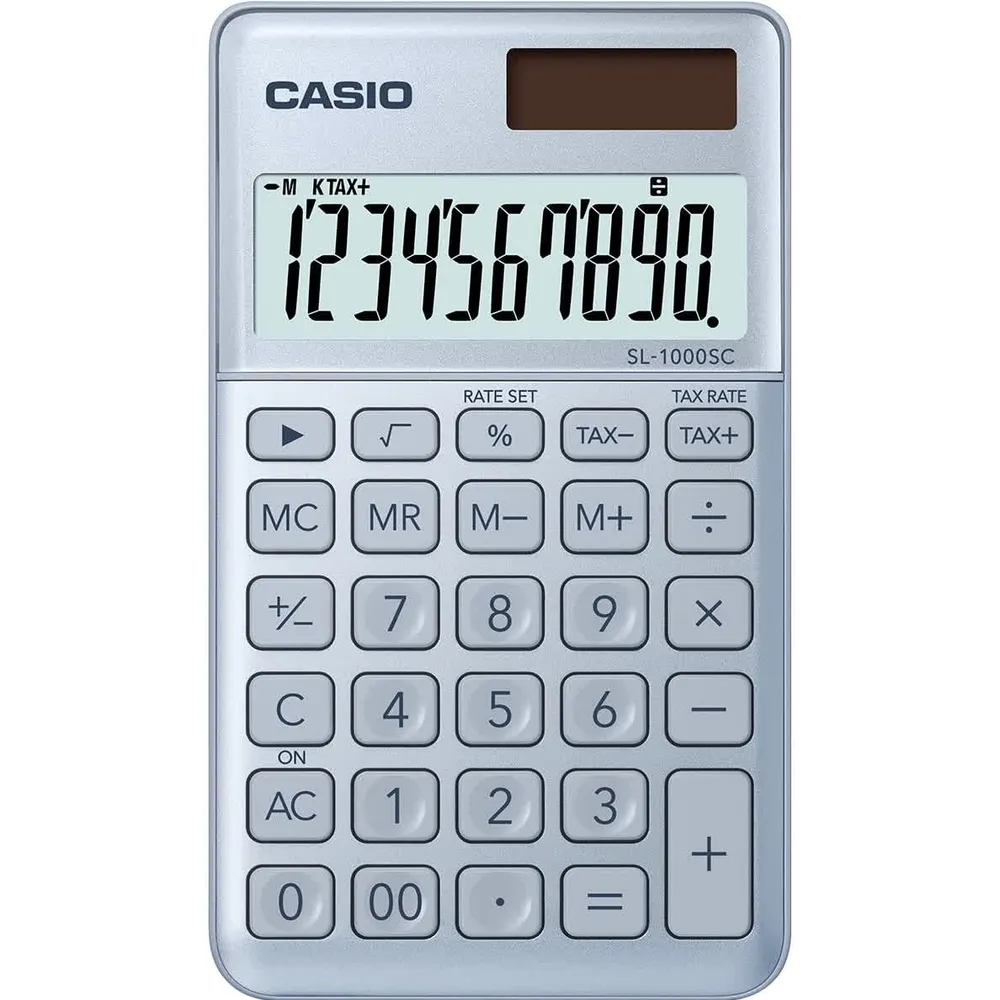 Calculadora Casio Sl-1000Sc Azul Céu