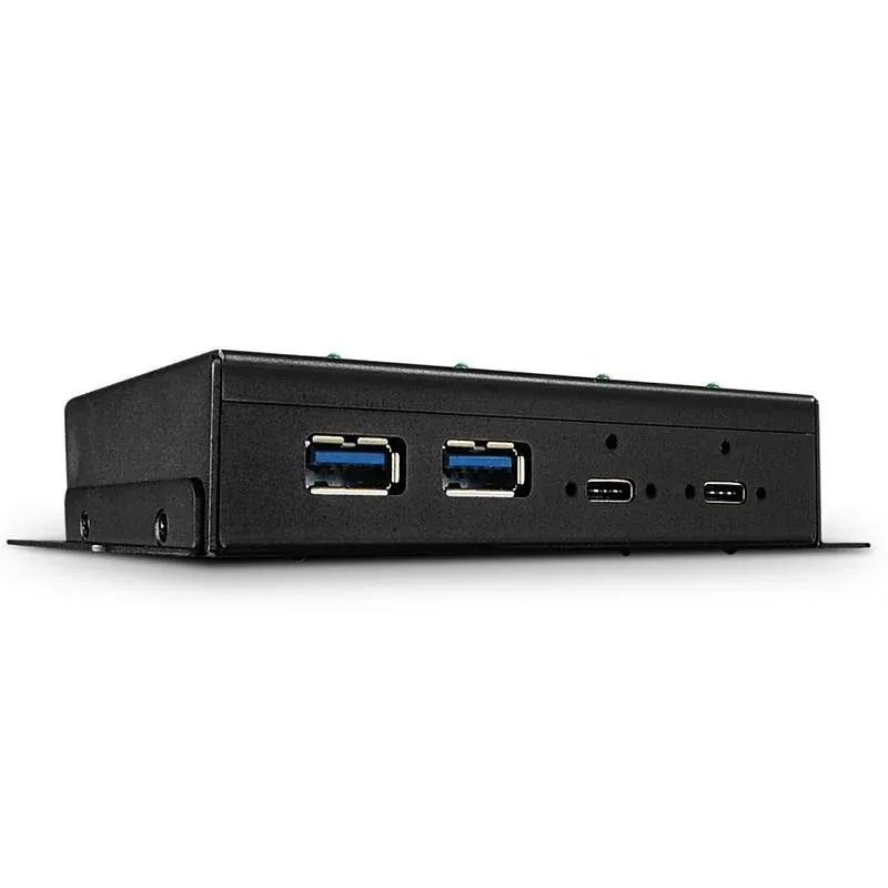 Hub Lindy 4 portas 10 Gbps USB 3.2 Gen 2 modelo 43094 metal preto
