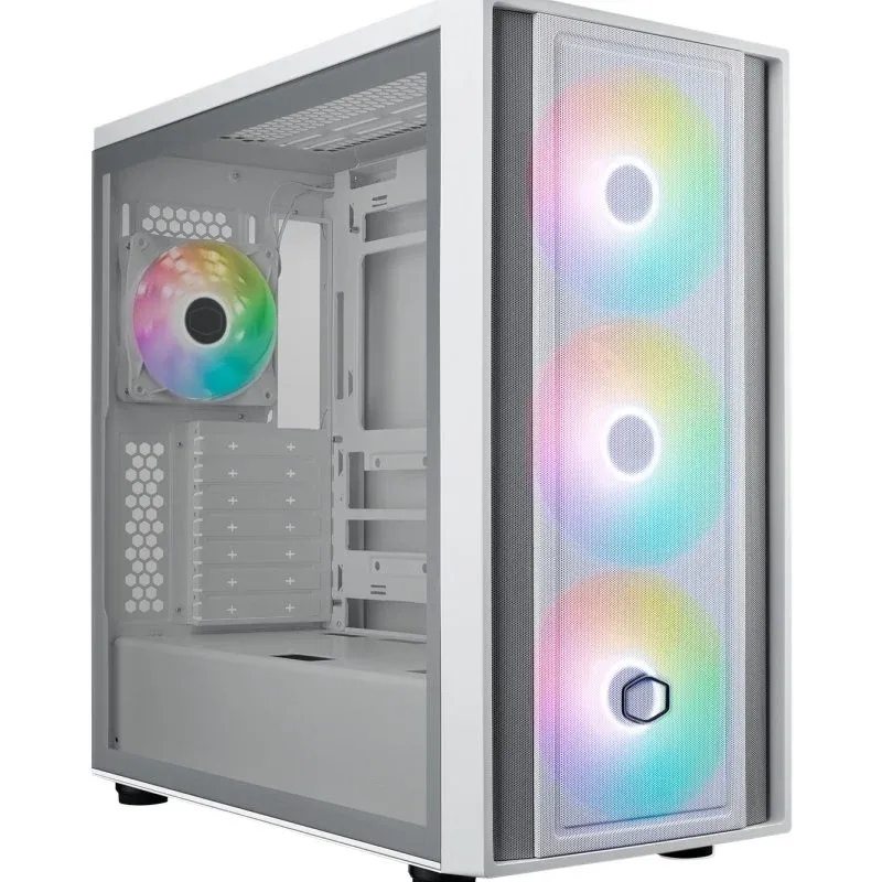 Caixa de Computador Cooler Master MasterBox 600 RGB Full Tower Vidro Temperado USB-C Branca