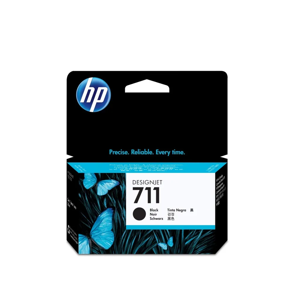 Tinteiro HP DesignJet 711 Preto de 38 ml