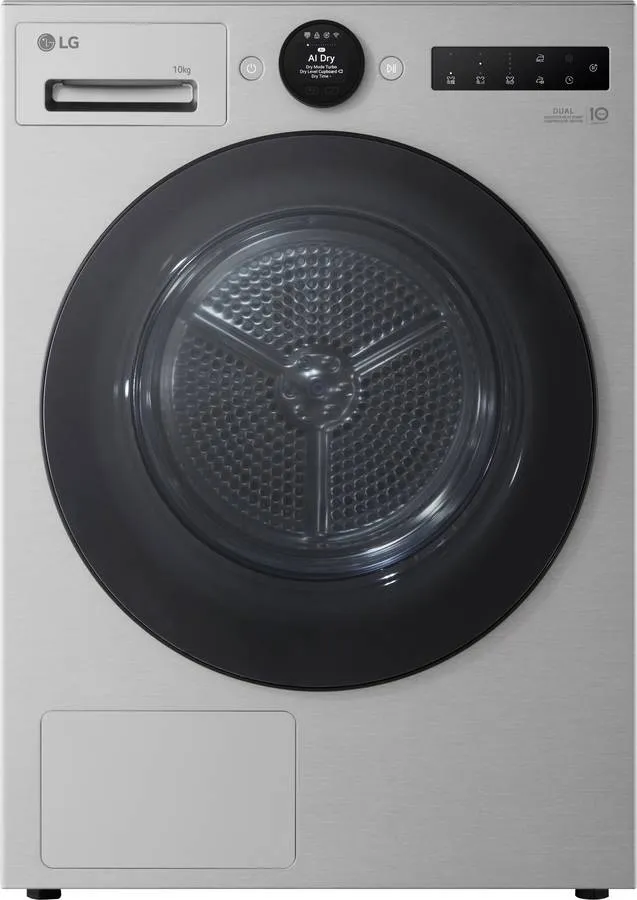 Máquina de Secar Roupa LG RHX7010TSB (10 kg - Bomba de Calor - Cinzento)
