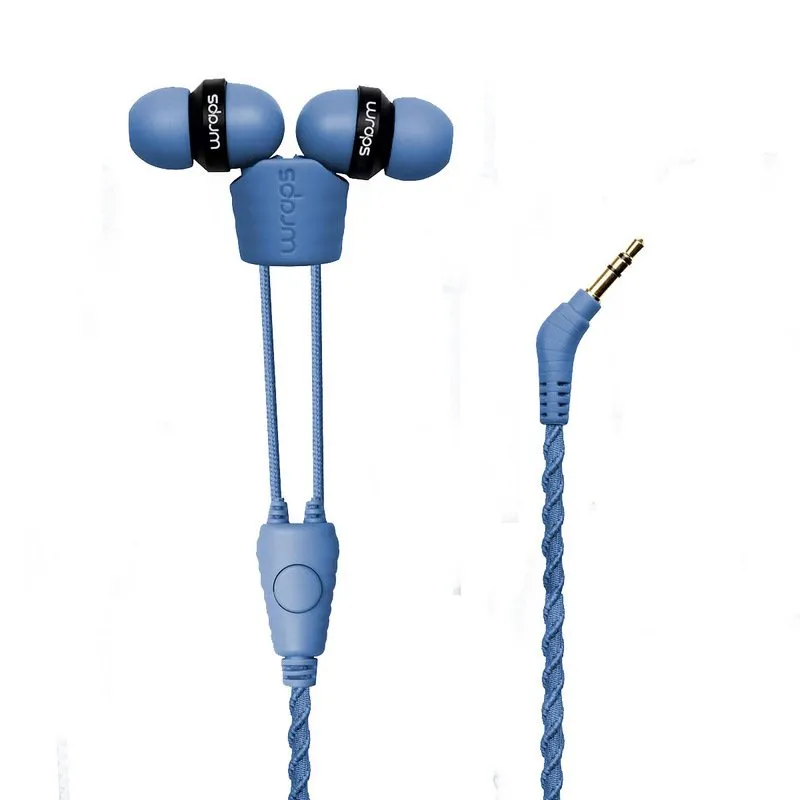 Wraps Talk Denim Auriculares de Tecido Trançado Azul Denim
