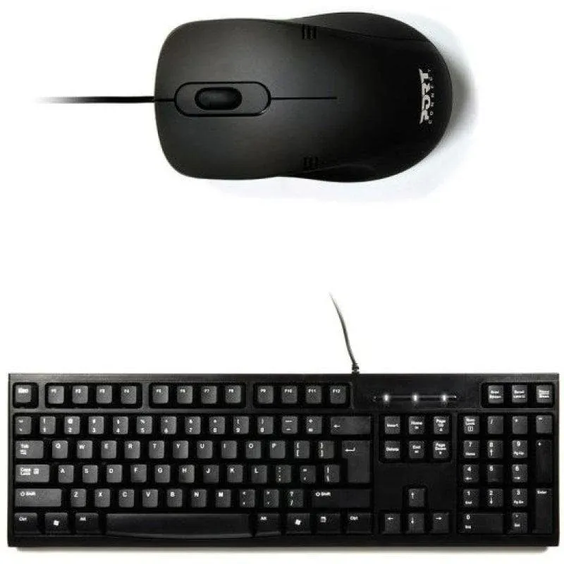 Teclado Port Designs 900900 membrana AZERTY francês com rato USB para escritório