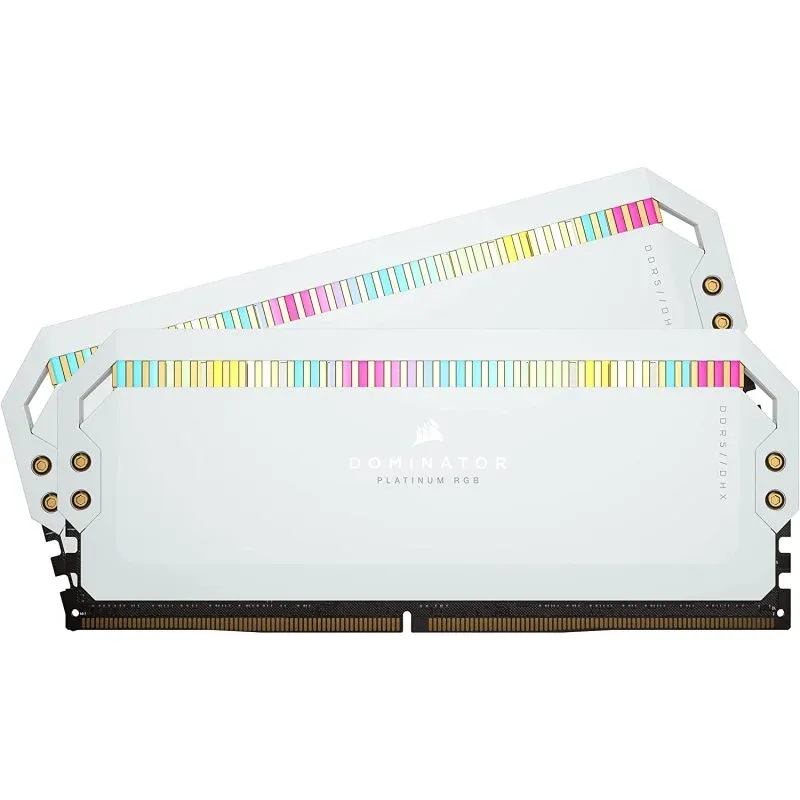 Memória RAM Corsair Dominator Platinum RGB DDR5 5200MHz 64GB 2x32GB CL40 Brancas