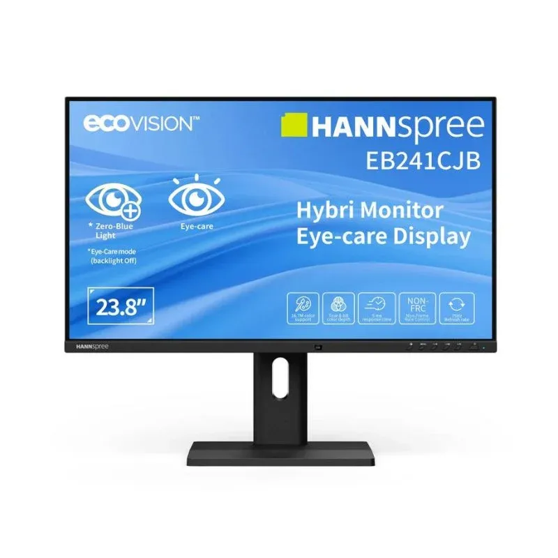 Monitor Hannspree Hybri EB241CJB 23,8" FullHD 75Hz TN USB-C Altifalantes 6ms VESA