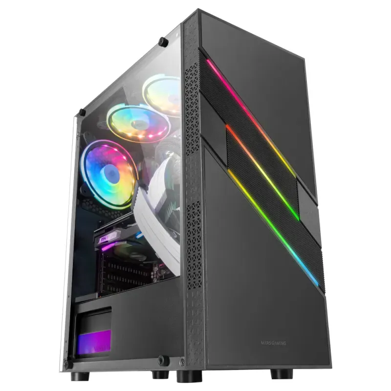 Caixa Mars Gaming MCU3 XL ARGB Preta (ATX) (Vidro Temperado)