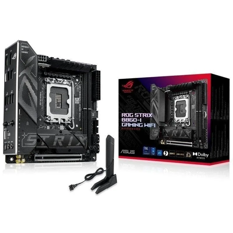 Motherboard ASUS ROG STRIX B860-I GAMING WIFI B860 LGA 1851 DDR5 mini ITX WiFi 7 PCIe 5.0 RGB