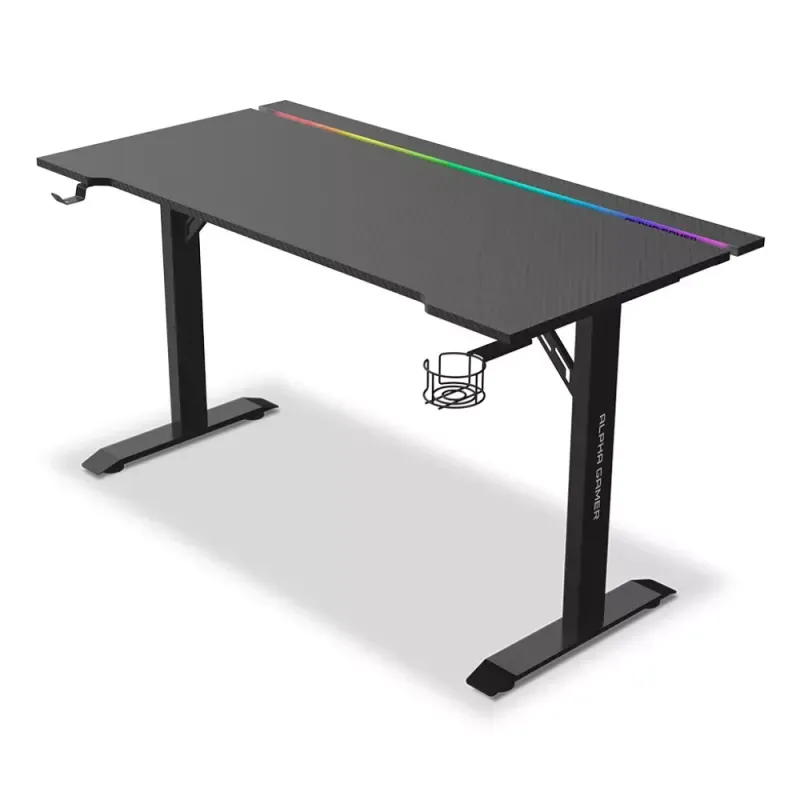 Secretária Gaming Alpha Gamer Starla RGB (140x72cm) Gaming Station Preta