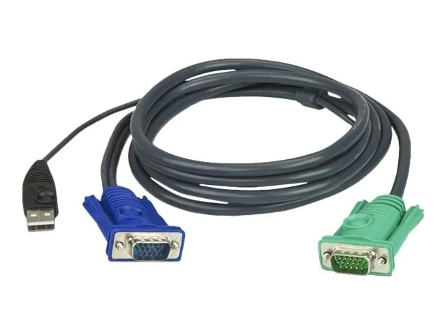 ATEN 2L-5202U cabo KVM Preto 2L-5202U