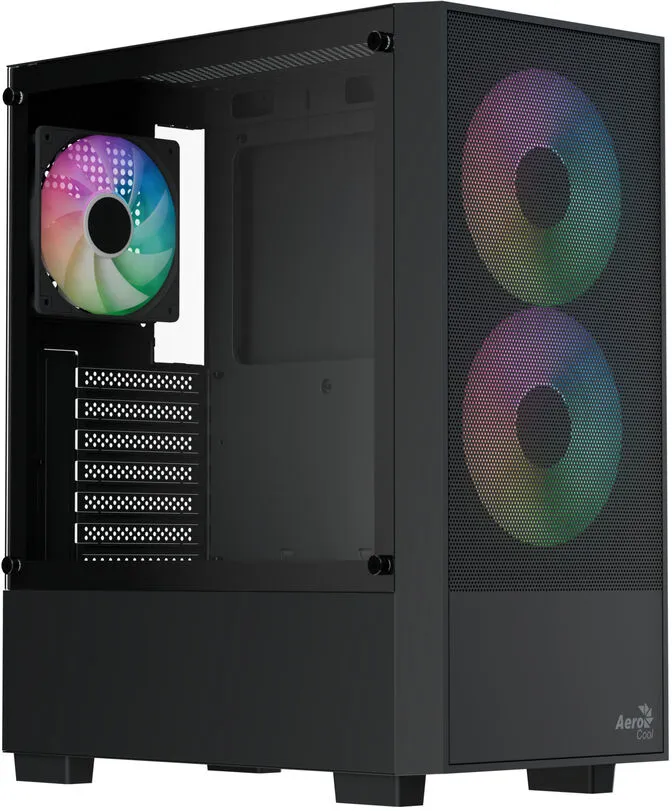Caixa ATX Aerocool B508A Flow ARGB Vidro Temperado Preto