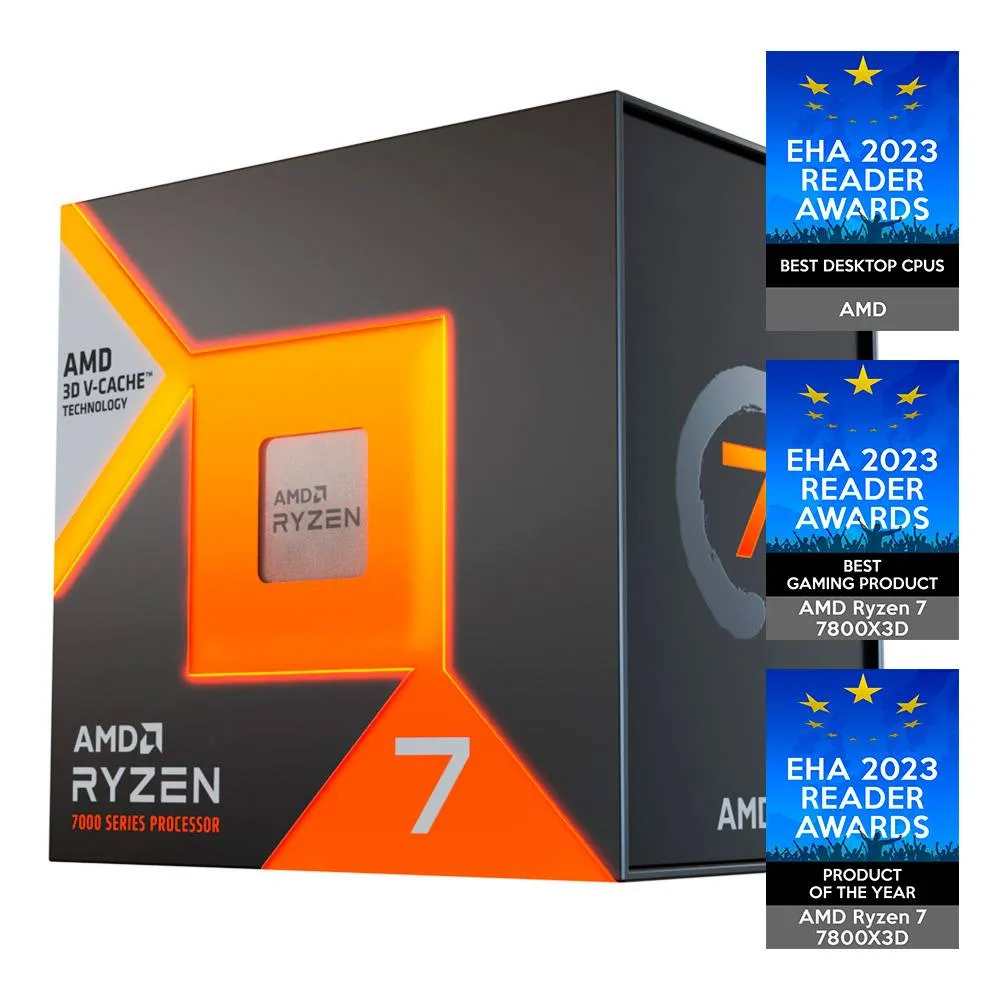 Processador AMD Ryzen 7 7800X3D Zen 4 8-Core 4.2GHz c/ Turbo 5.0GHz 104MB Cache SktAM5