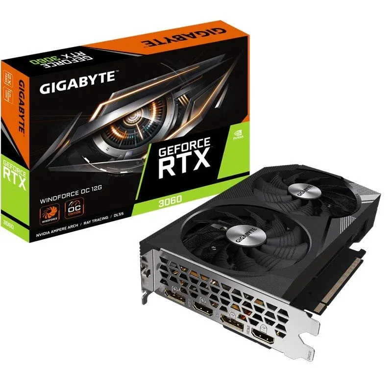 Placa Gráfica Gigabyte GeForce RTX 3060 WINDFORCE OC 12GB GDDR6