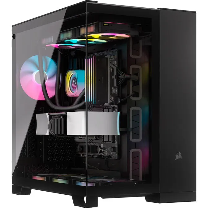 Caixa ATX Corsair iCue LINK 6500X Preta Vidro Temperado