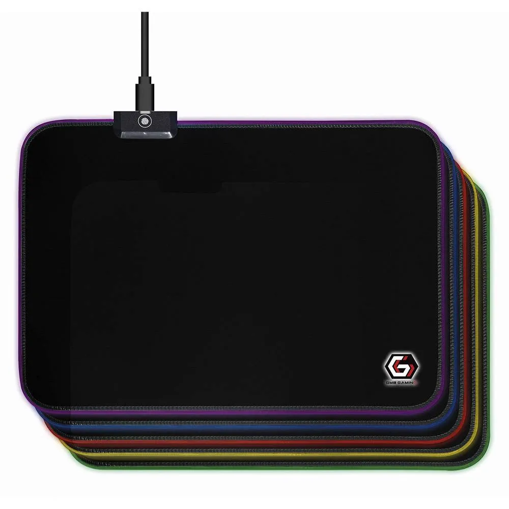 Tapete de Rato (Mousepad) Gembird MP-GAMELED-M Gaming LED Light Effect Preto M-Size