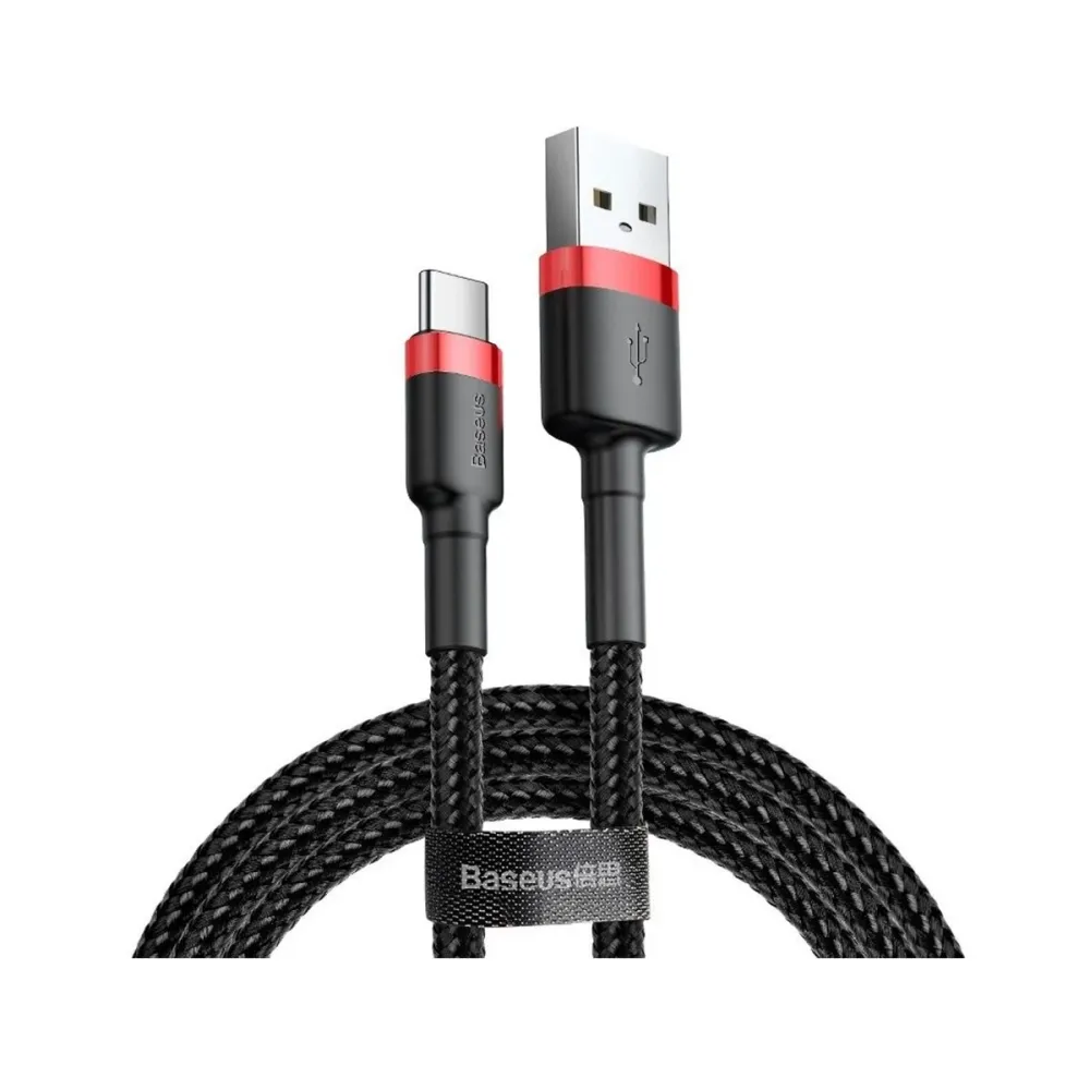 Cabo Dados Baseus Cafule USB-A para USB-C 3A 1.0m Preto