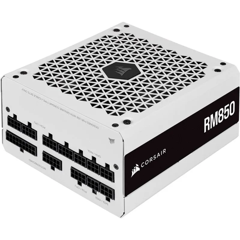 Fonte Alimentação Corsair RM White Series RM850 850W 80 Plus Gold Full Modular