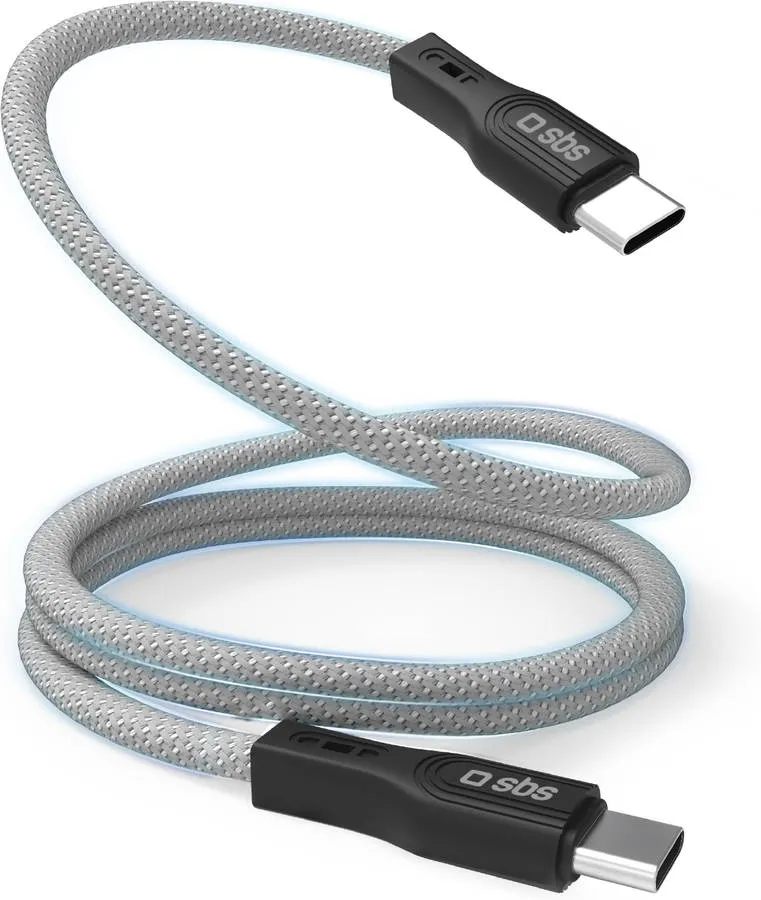 Cabo SBS Magnético USB-C (1 m - Preto e Cinzento)