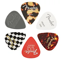 Palheta Fender 351 Material Medley Heavy 6-Pack Multi-Color